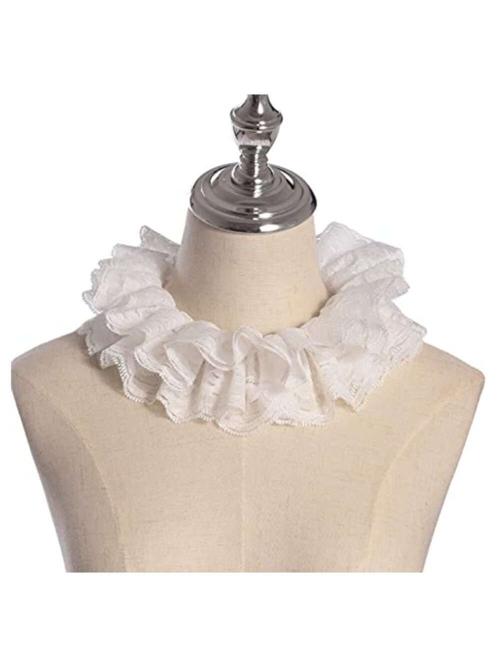 Vintage Lace Detachable Collar Victorian Edwardian White Costume Neck Collar,